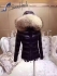 MONCLER TATIE JACKET with fox fur and elastic belt